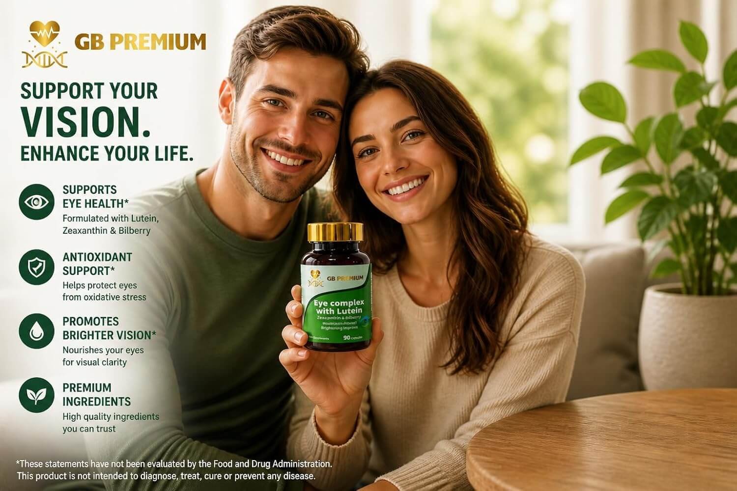 Eye Complex with Lutein, Zeaxanthin, Bilberry, Vitamins A & B12 + Zinc lifestyle image