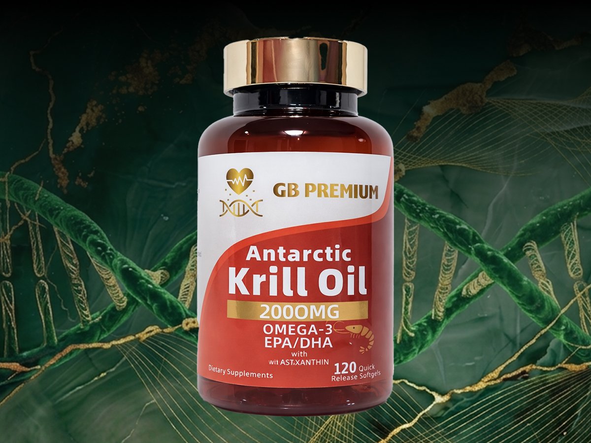 GB Premium Krill Oil capsules bottle