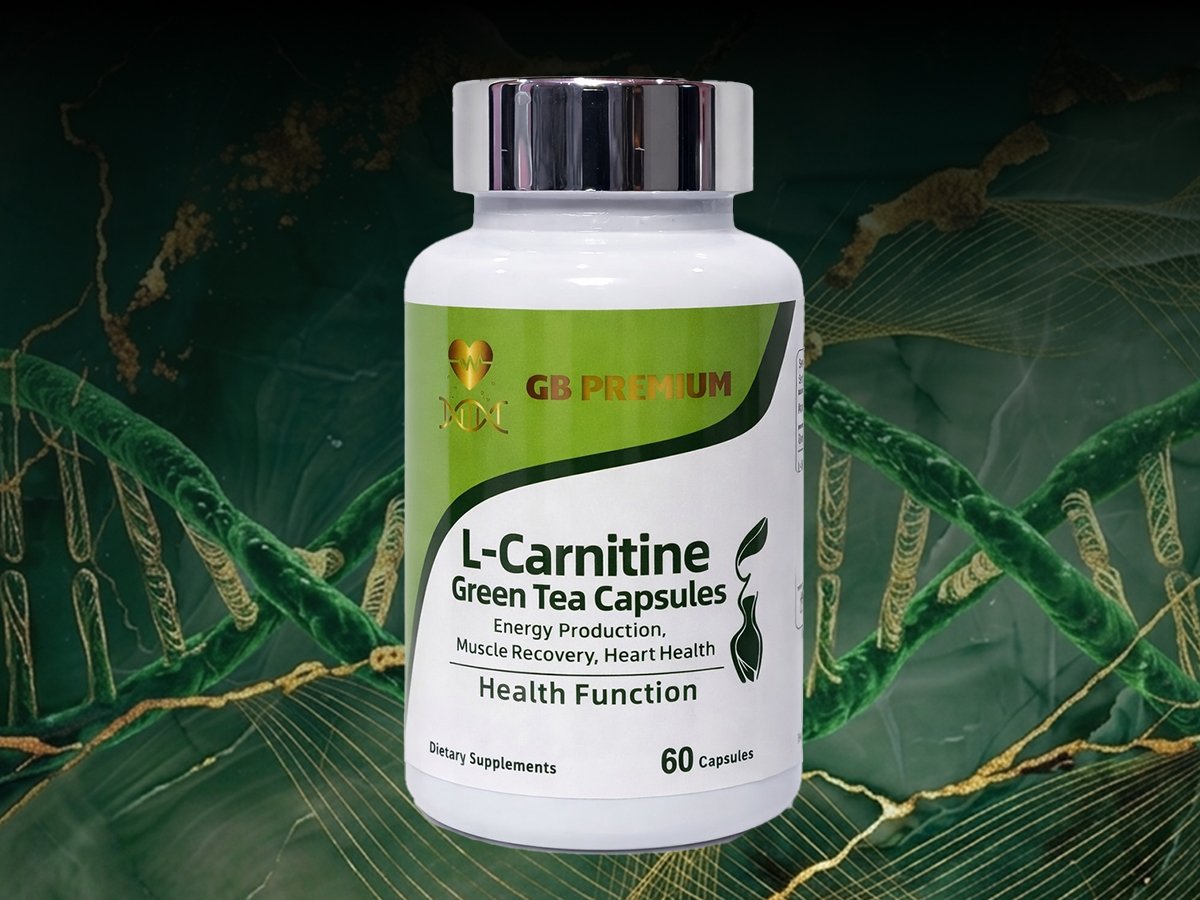 GB Premium L-Carnitine and Green Tea supplement bottle