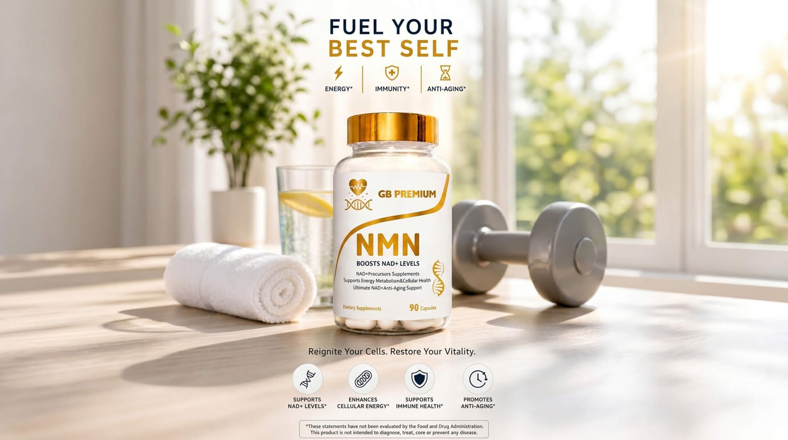 NMN Supplement (Nicotinamide Mononucleotide) lifestyle image