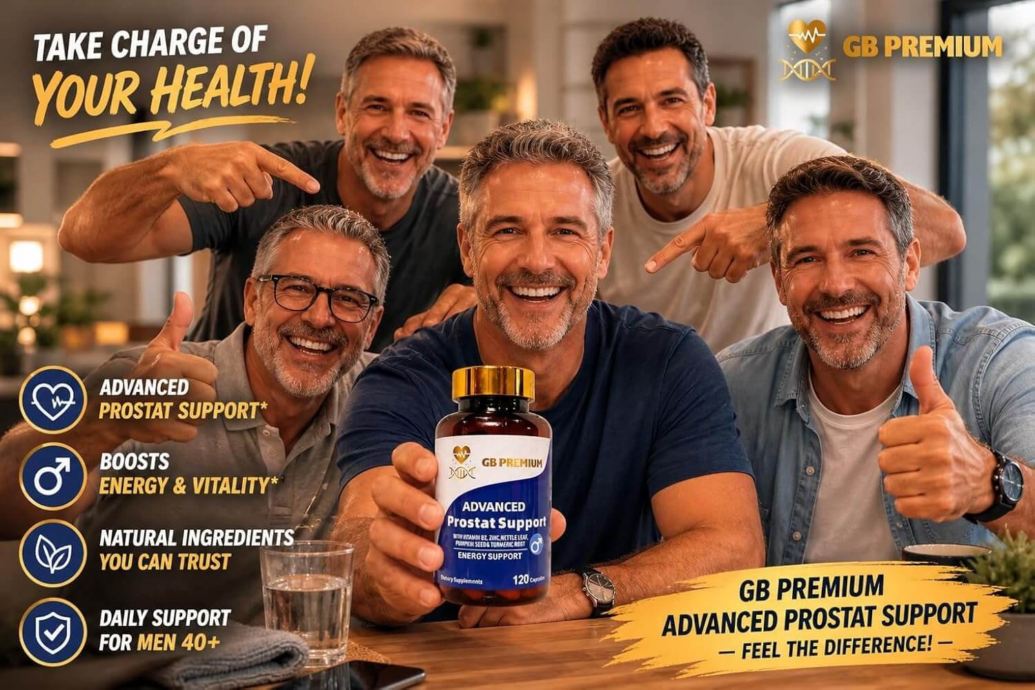 Prostate Health Complex with Nettle Leaf, Pumpkin Seed, Zinc, Turmeric & Vitamin B12 lifestyle image