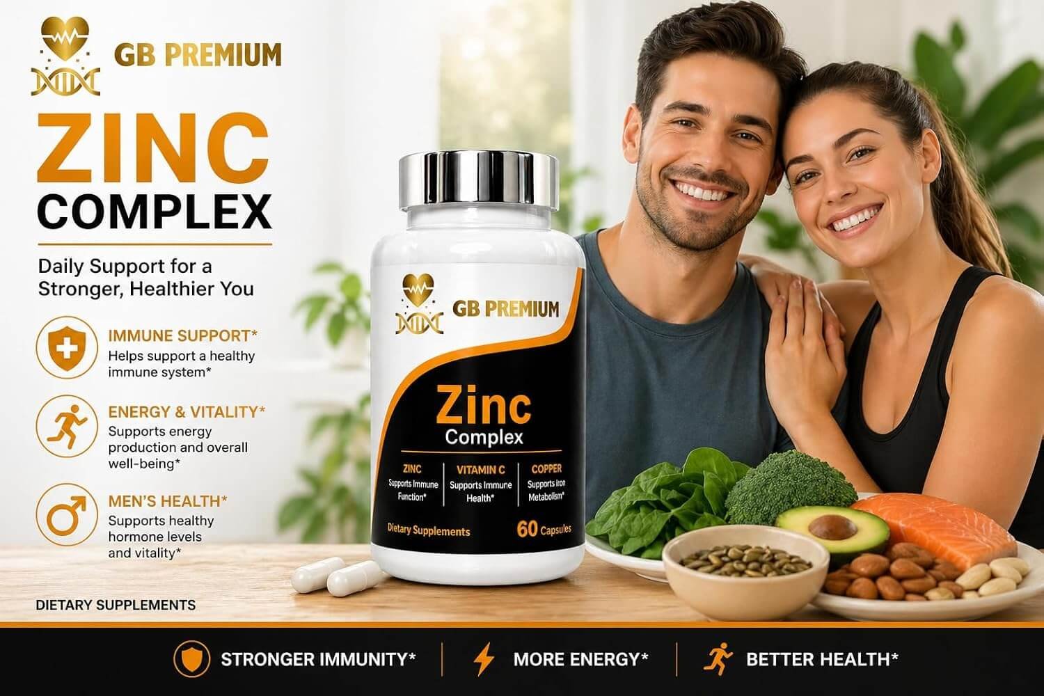 Zinc Complex , Zinc Bisglycinate, Vitamin C & Copper lifestyle image